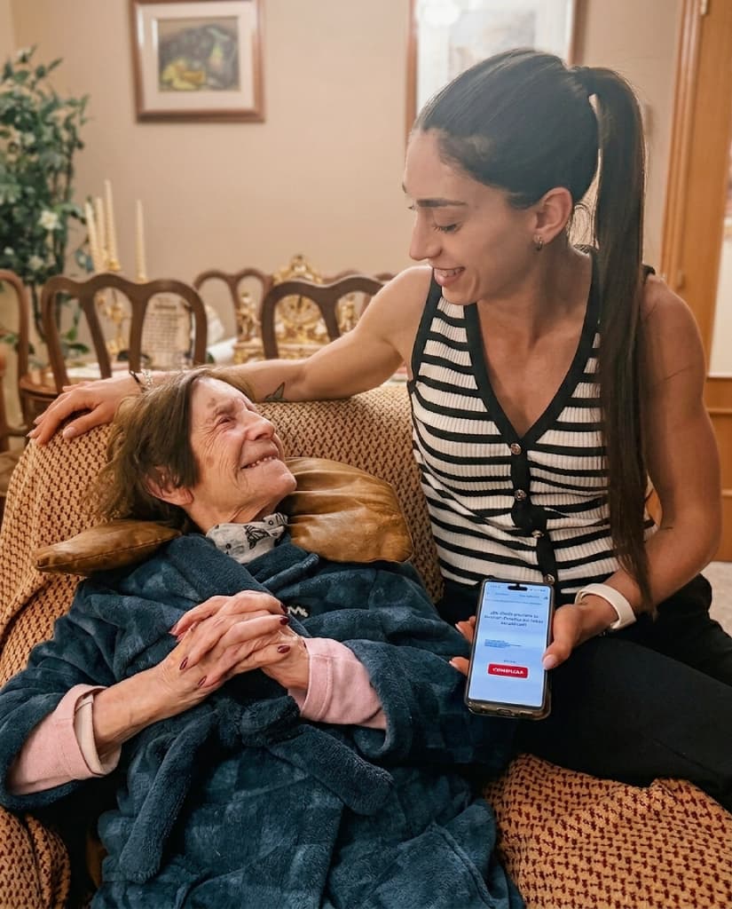 Older person sharing memories